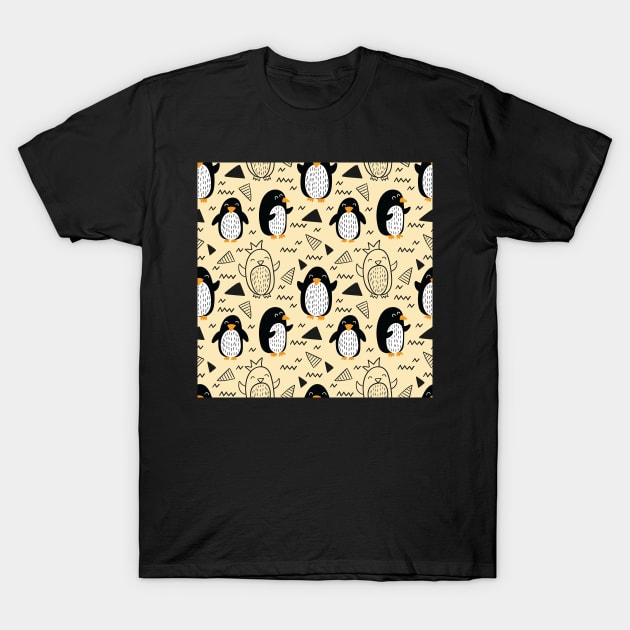 Happy Penguins T-Shirt by edwardecho